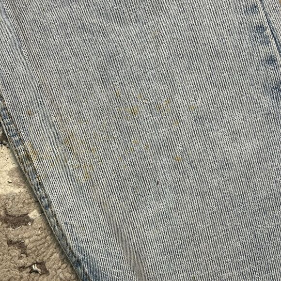 VTG Levis 550 Jeans Men 36x30 Blue Relaxed Tapered 90s Light Wash Tag Distressed - Picture 13 of 16